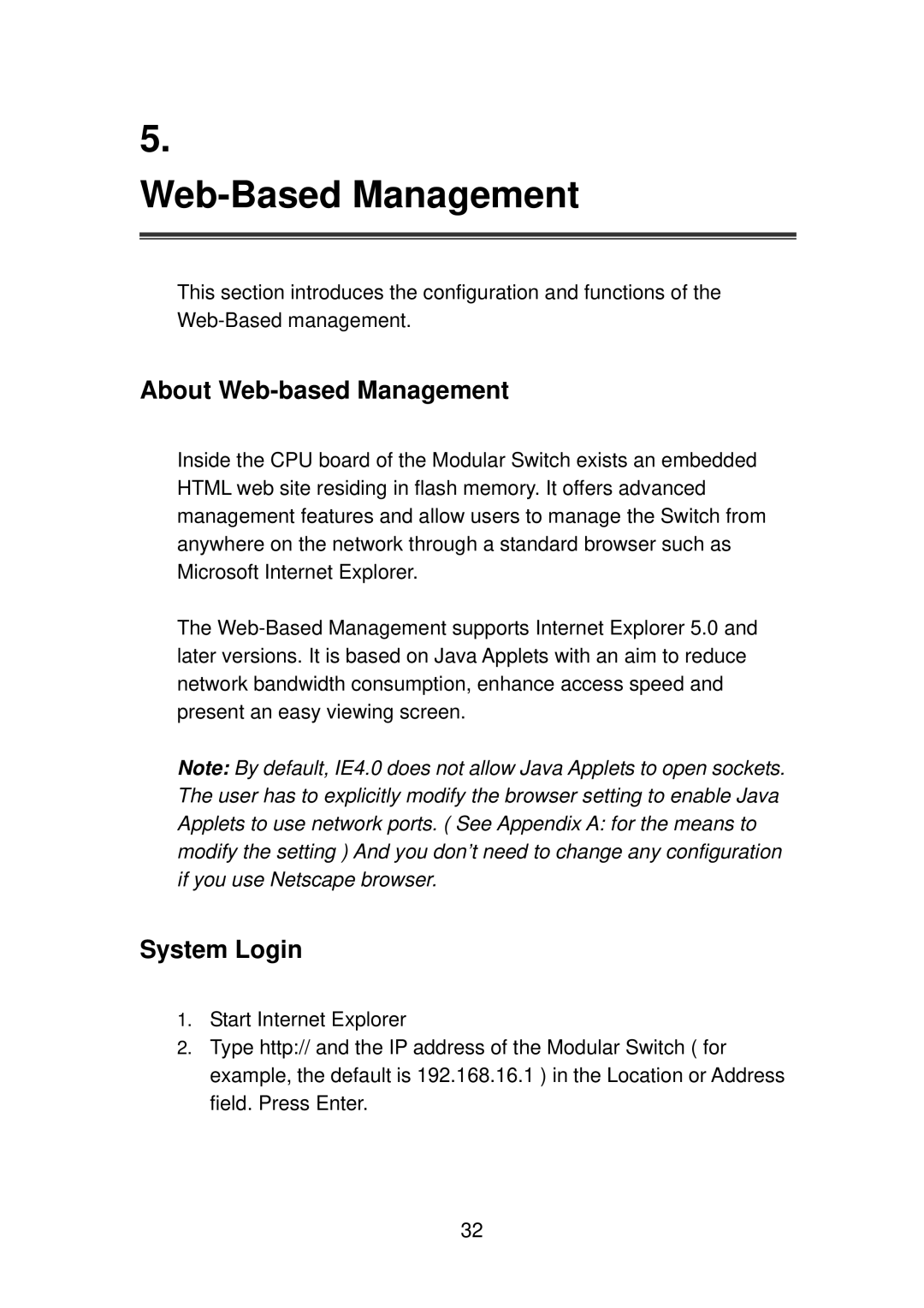 TRENDnet TEG-S4000I manual About Web-based Management, System Login 