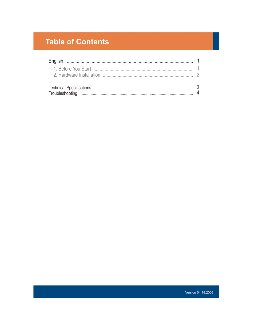 TRENDnet Gigabyte Ethernet Switch with External Power Supply, TEG-S50TXE, TEG-S80TXE manual Table of Contents 