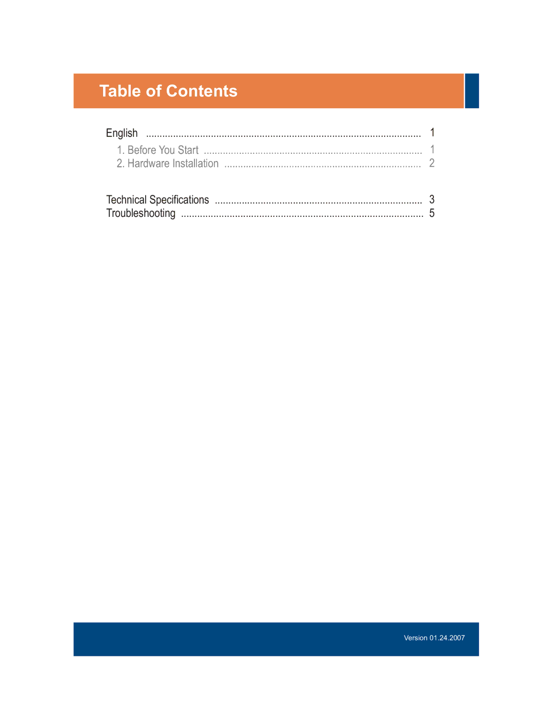 TRENDnet TEG-S8, TEG-S5 manual Table of Contents 