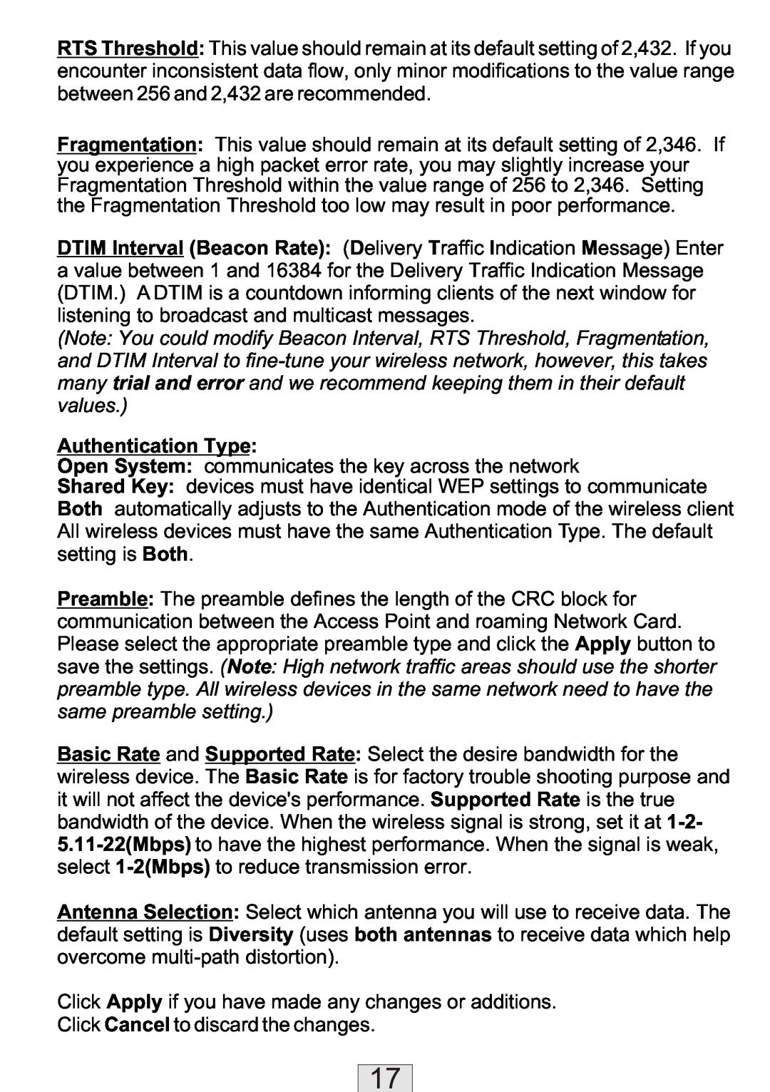 TRENDnet TEW-310APBX manual Authentication Type 