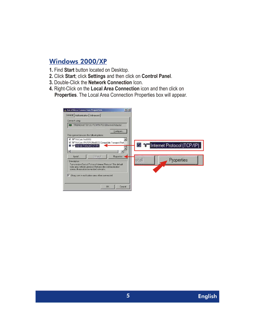 TRENDnet 54Mpbs 802.11g Wireless Access Point + Bridge, TEW-410APBplus manual Windows 2000/XP 