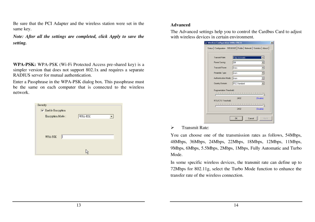 TRENDnet TEW-421PC manual Advanced 