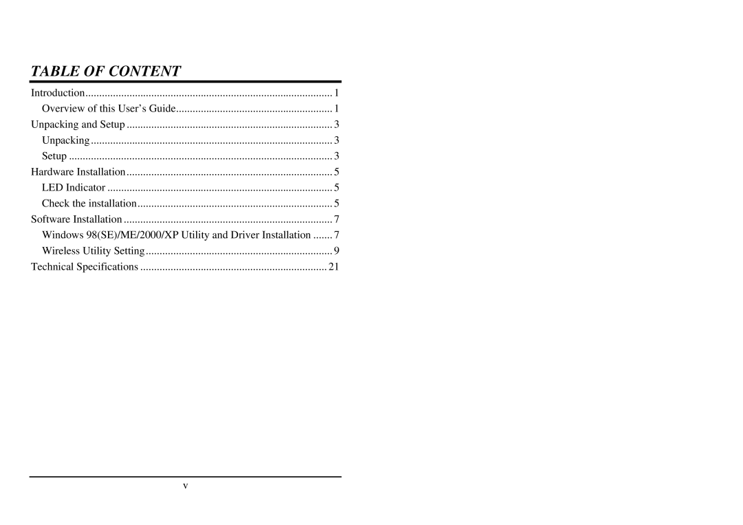 TRENDnet TEW-421PC manual Table of Content 