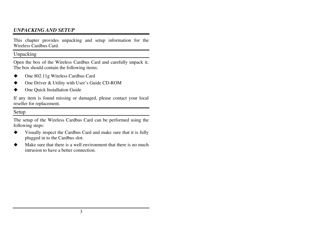 TRENDnet TEW-421PC manual Unpacking and Setup 