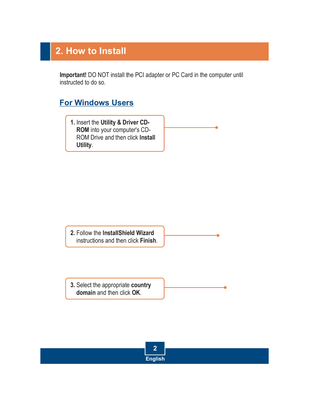 TRENDnet TEW-421PC, TEW-423PI, Wireless Adapter manual How to Install, For Windows Users 