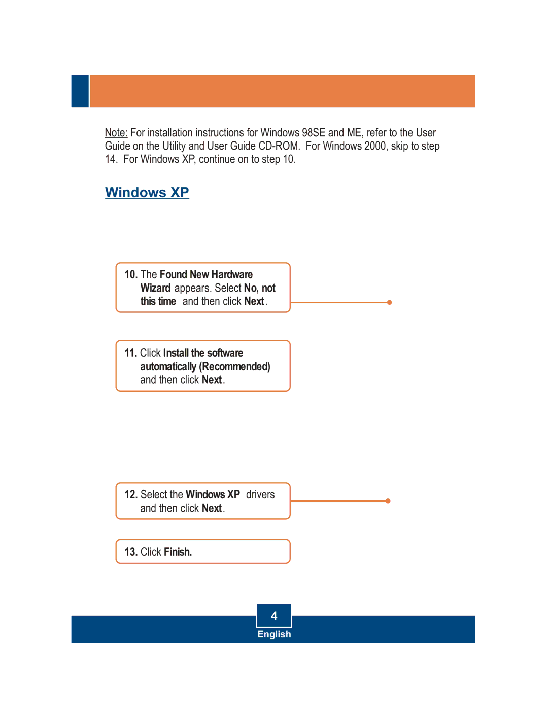 TRENDnet TEW-423PI, TEW-421PC, Wireless Adapter manual Windows XP 