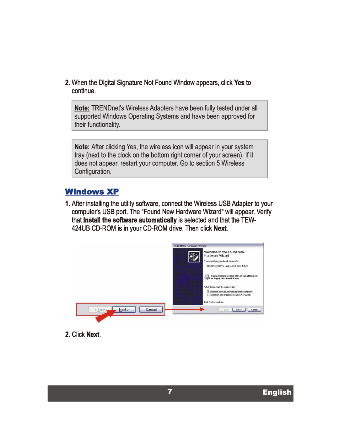 TRENDnet Wireless USB 2.0 Adaptor, TEW-424UB manual 