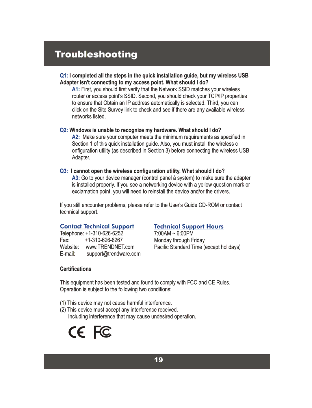 TRENDnet Wireless USB 2.0 Adaptor, TEW-424UB manual 