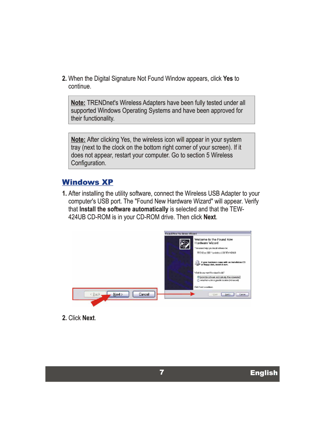 TRENDnet Wireless USB 2.0 Adaptor, TEW-424UB manual 