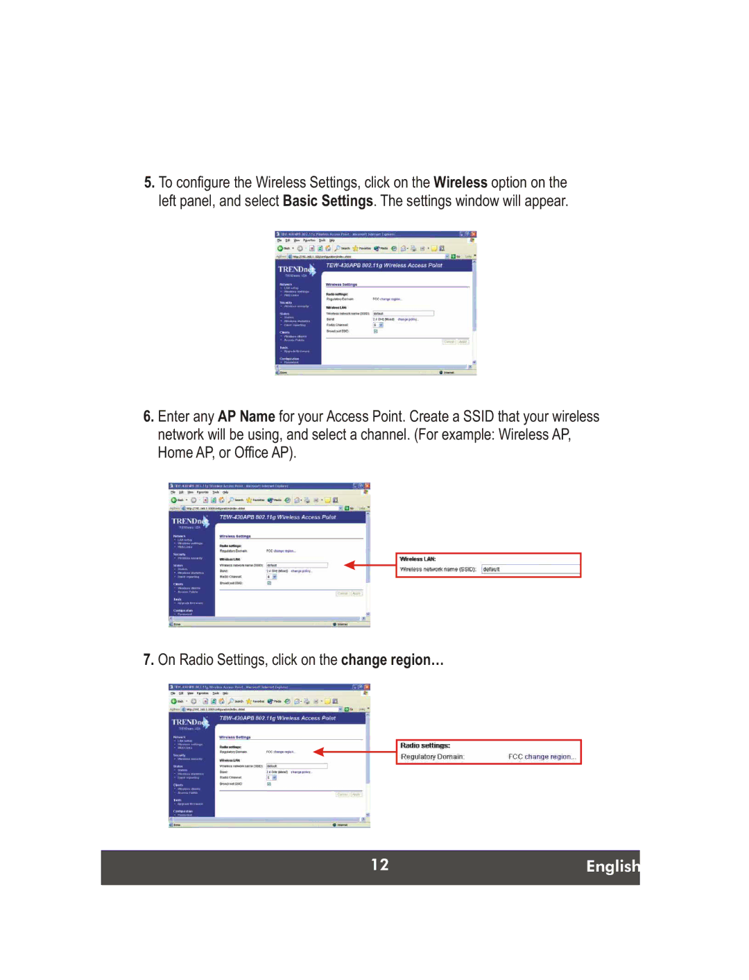 TRENDnet TEW-430APB, Wireless G LAN Access Point manual English 