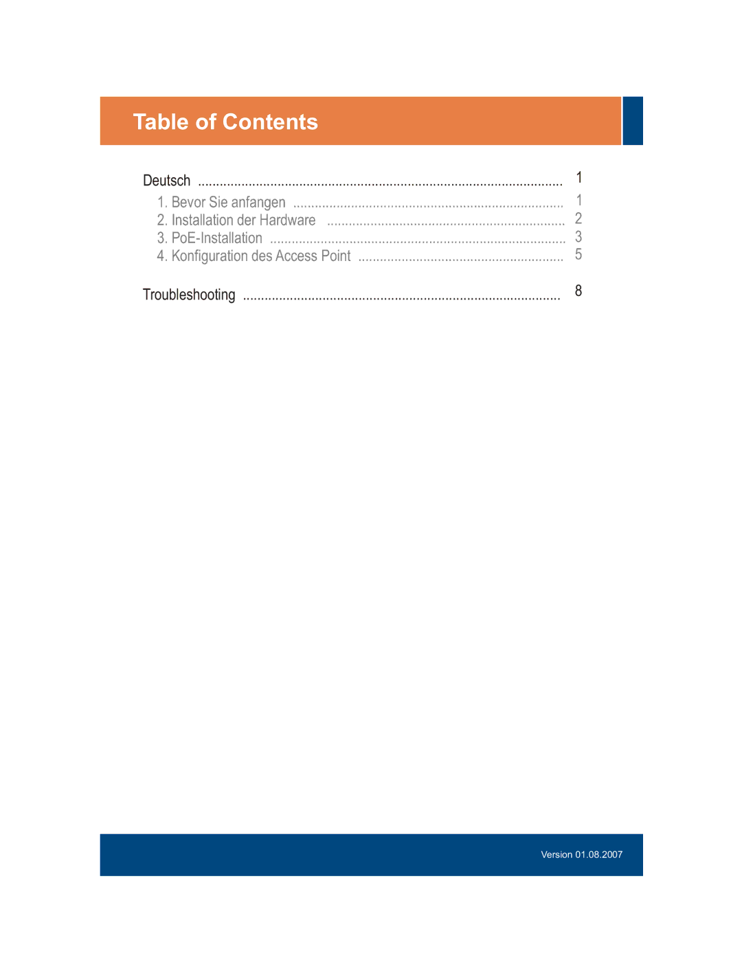 TRENDnet TEW-434APB manual Table of Contents 