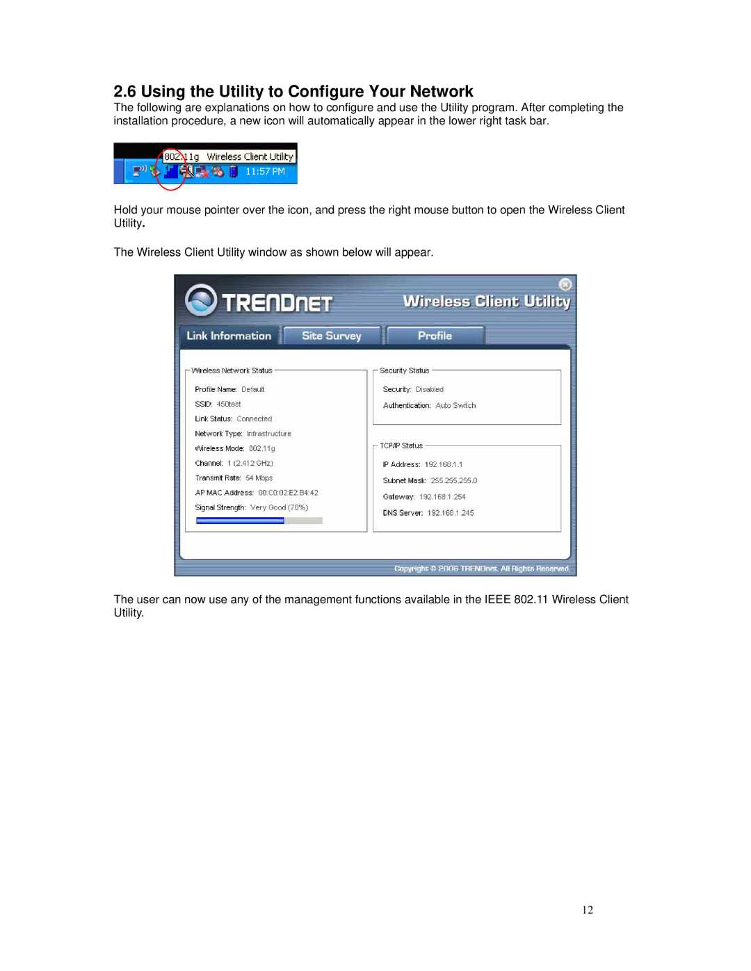 TRENDnet TEW-509UB manual Using the Utility to Configure Your Network 