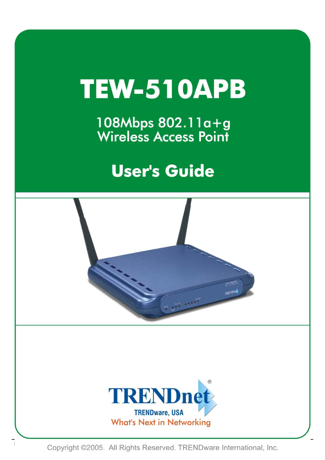 TRENDnet TEW-510APB manual User’s Guide 