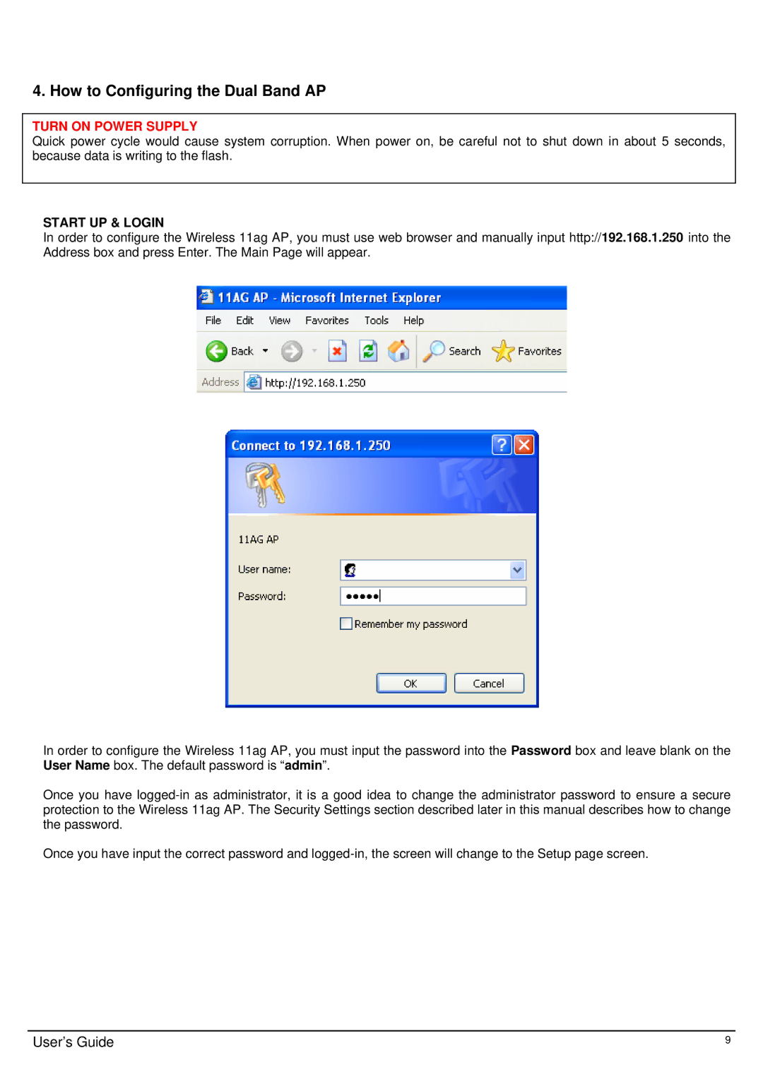 TRENDnet TEW-510APB manual How to Configuring the Dual Band AP, Turn on Power Supply 