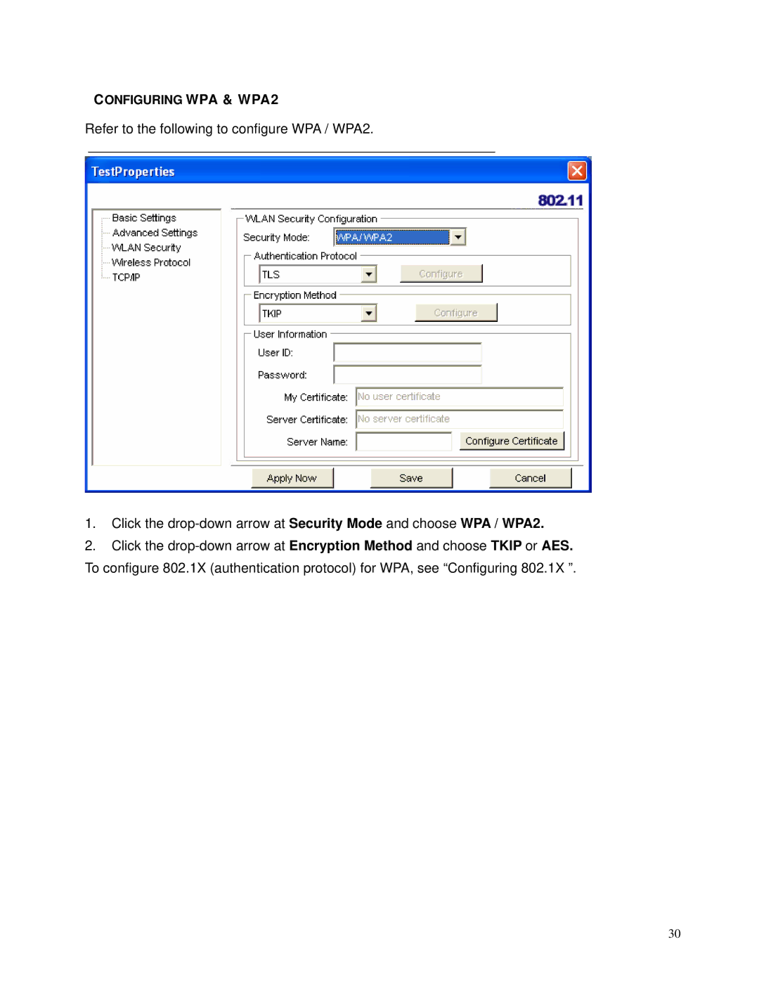 TRENDnet TEW-603PI manual Configuring WPA & WPA2 