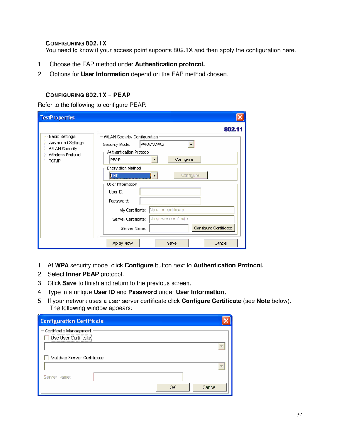 TRENDnet TEW-603PI manual Type in a unique User ID and Password under User Information 