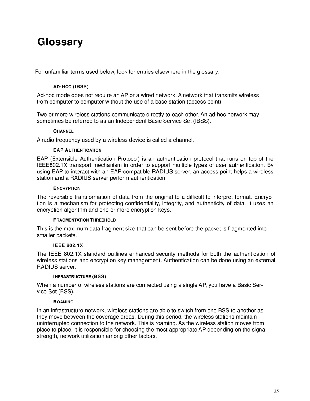 TRENDnet TEW-603PI manual Glossary 