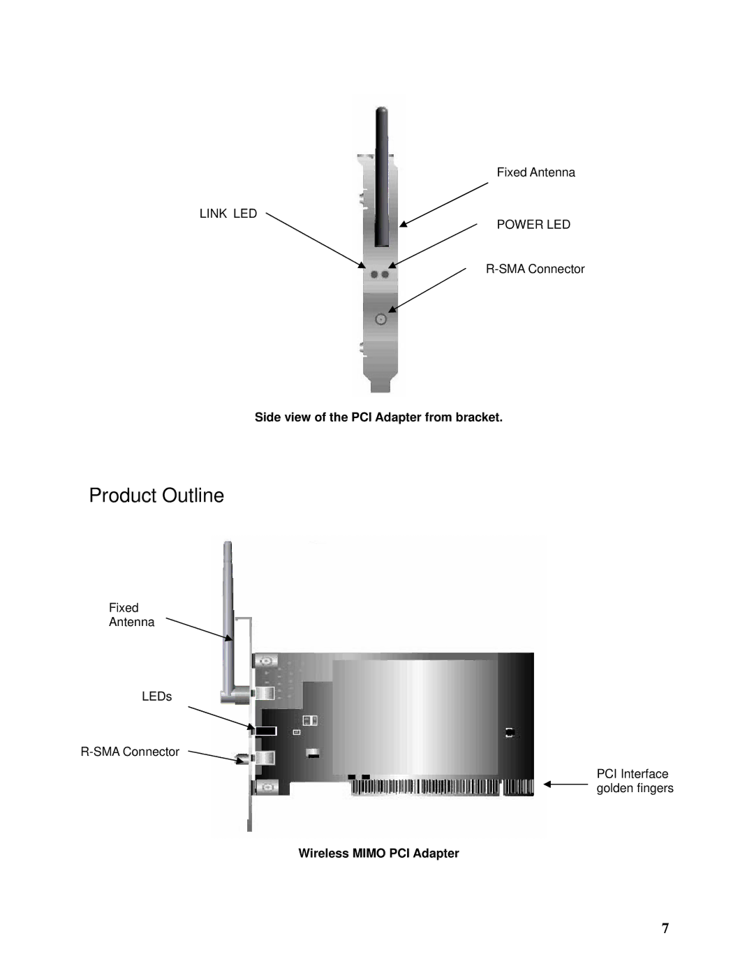 TRENDnet TEW-603PI manual Product Outline 