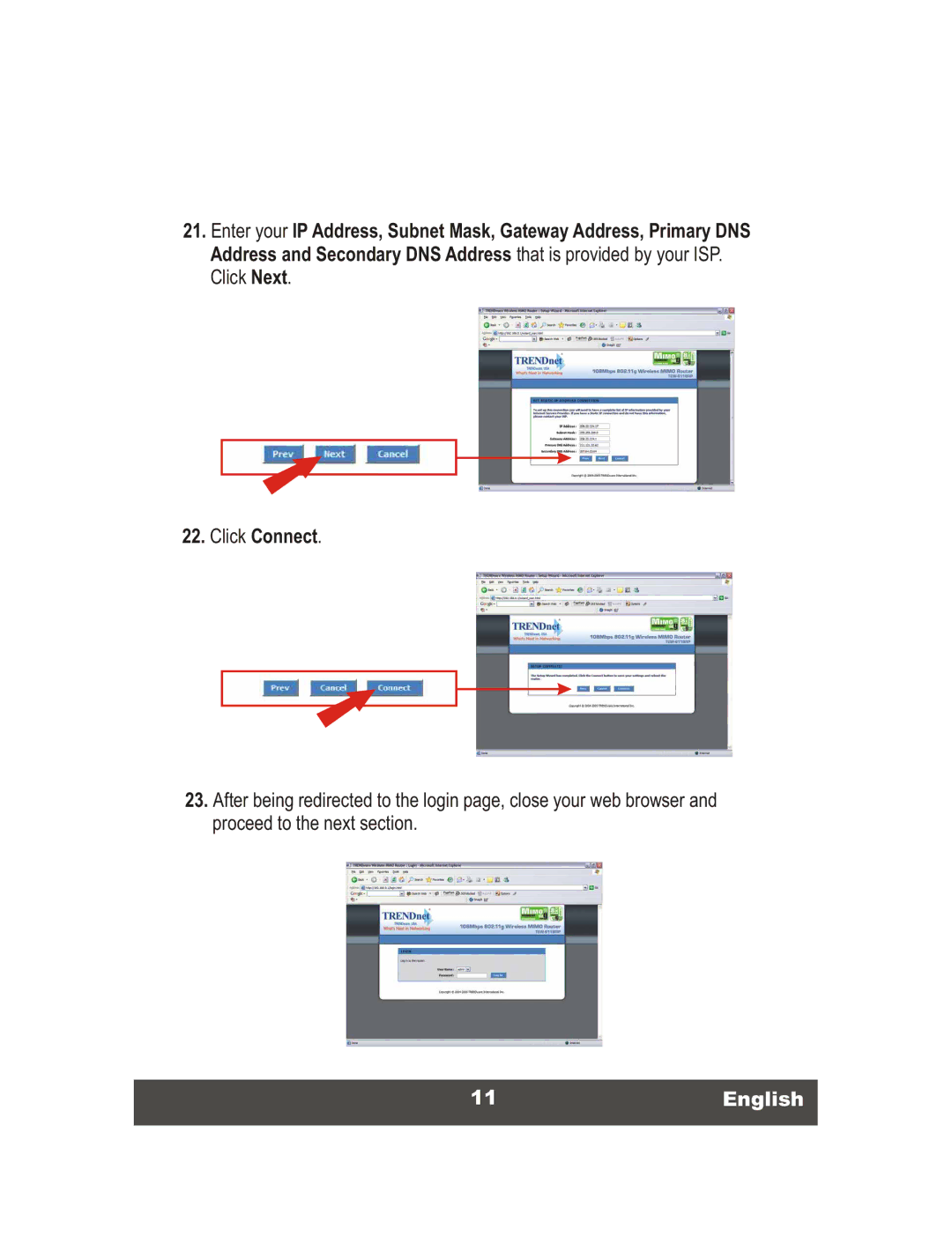 TRENDnet TEW-611BRP manual 11English 