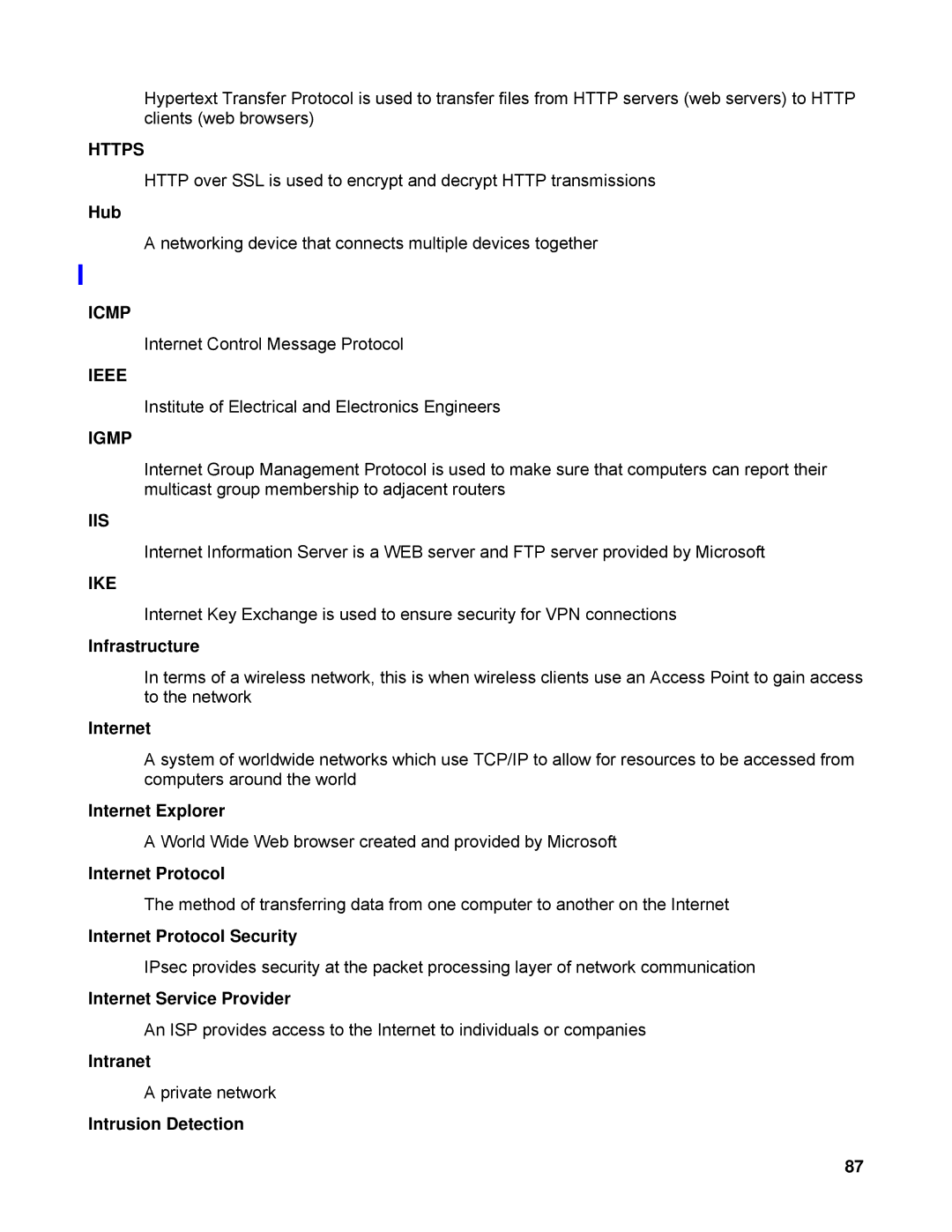 TRENDnet TEW-633GR manual Https, Icmp, Ieee, Igmp, Iis, Ike 