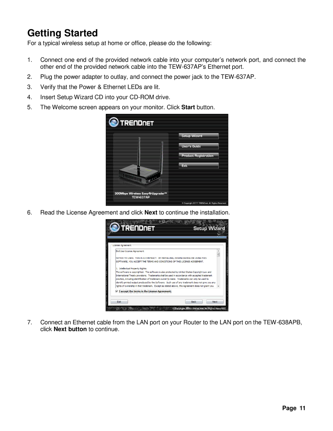 TRENDnet TEW-637AP 3.01 manual Getting Started 