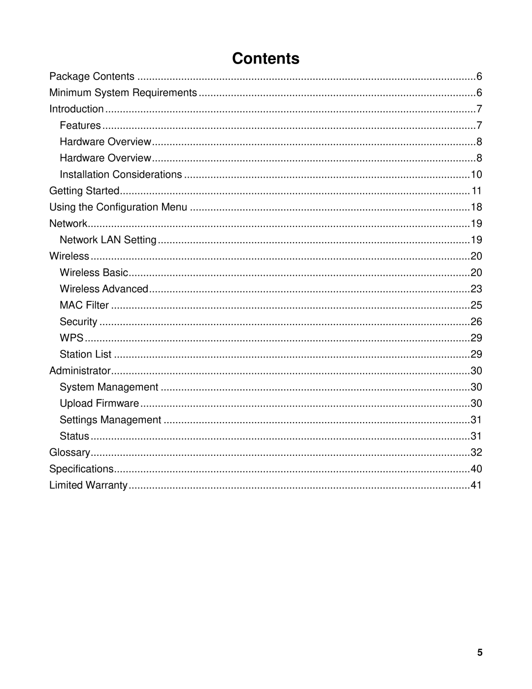 TRENDnet TEW-637AP 3.01 manual Contents 