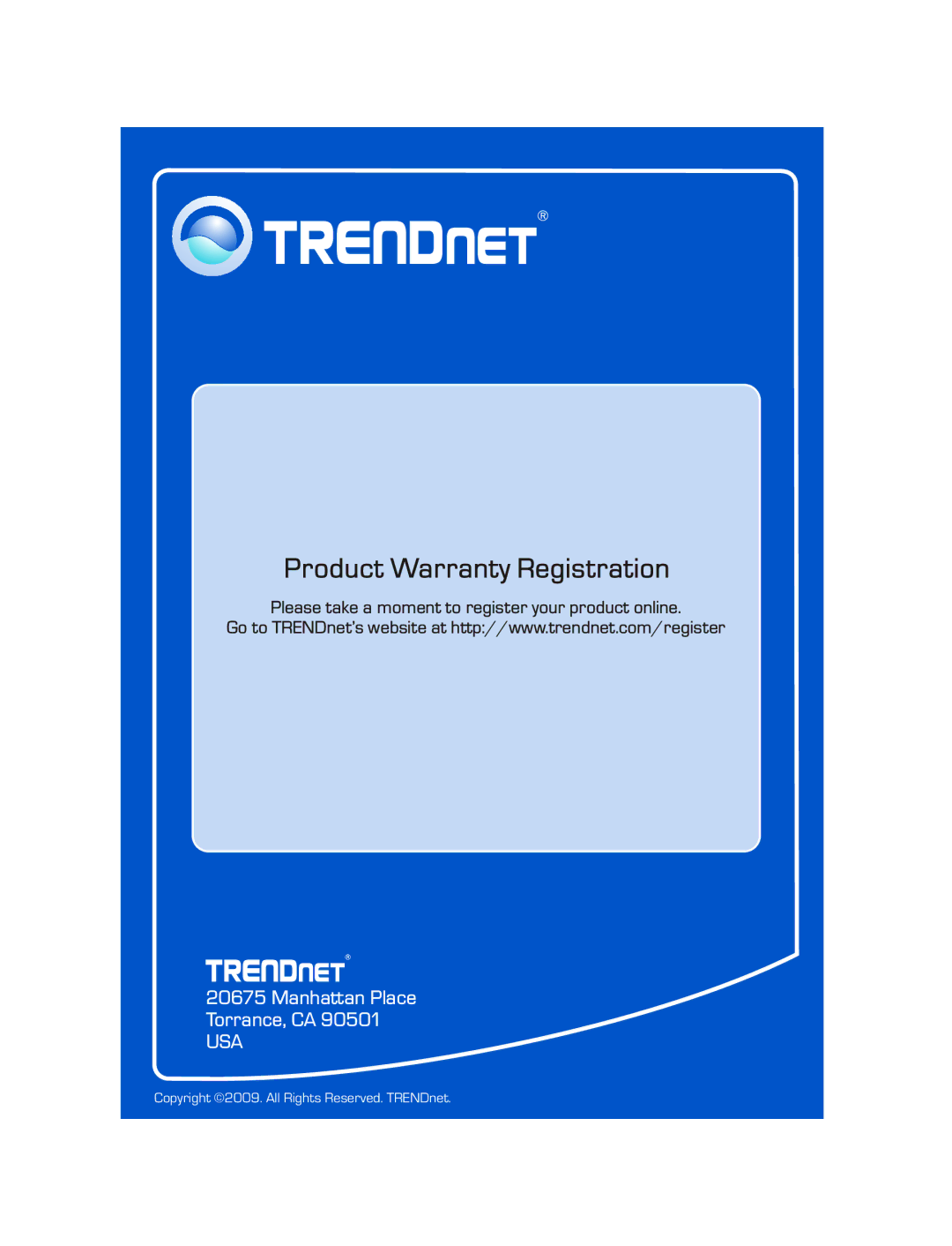 TRENDnet TEW-638APB manual Product Warranty Registration 