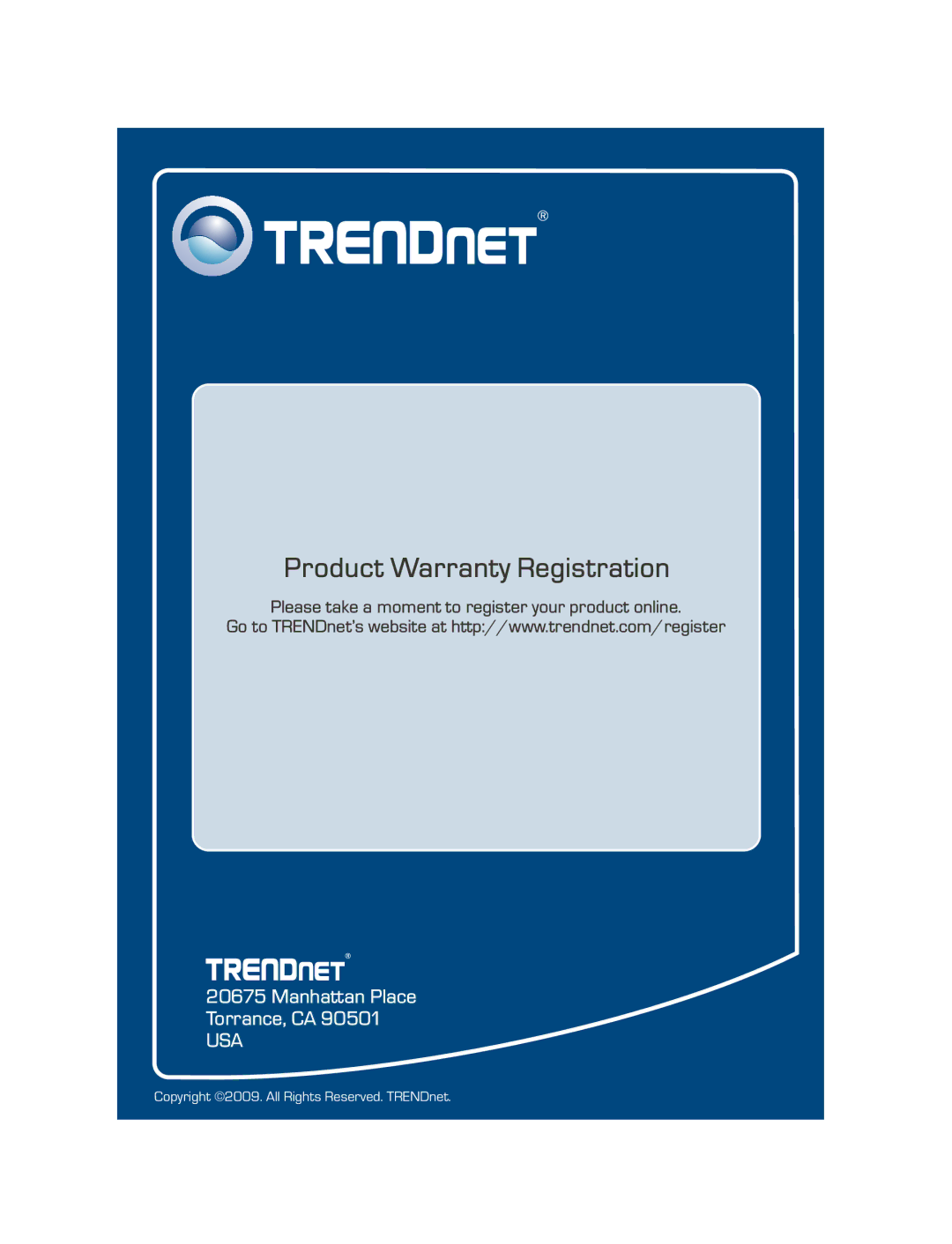 TRENDnet TEW-647GA, 300Mbps Wireless N Gigabit Router manual Product Warranty Registration 