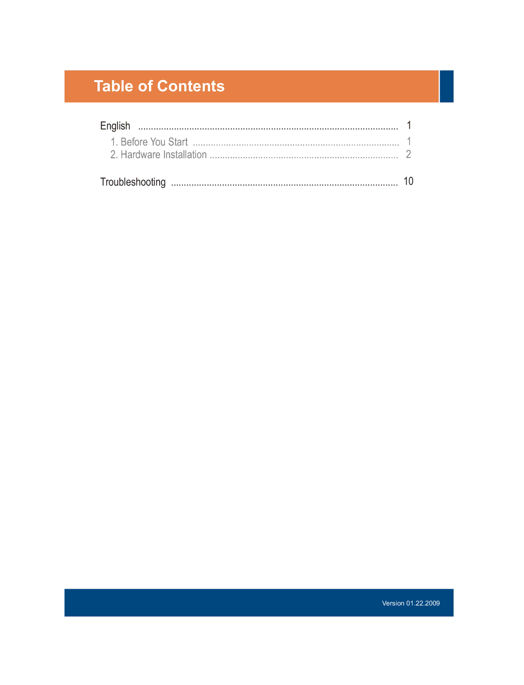 TRENDnet TEW-647GA, 300Mbps Wireless N Gigabit Router manual Table of Contents 