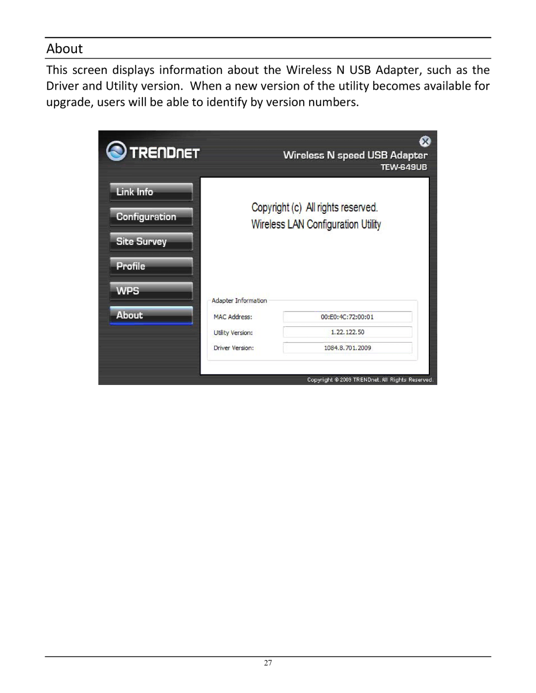 TRENDnet TEW-649UB manual About 