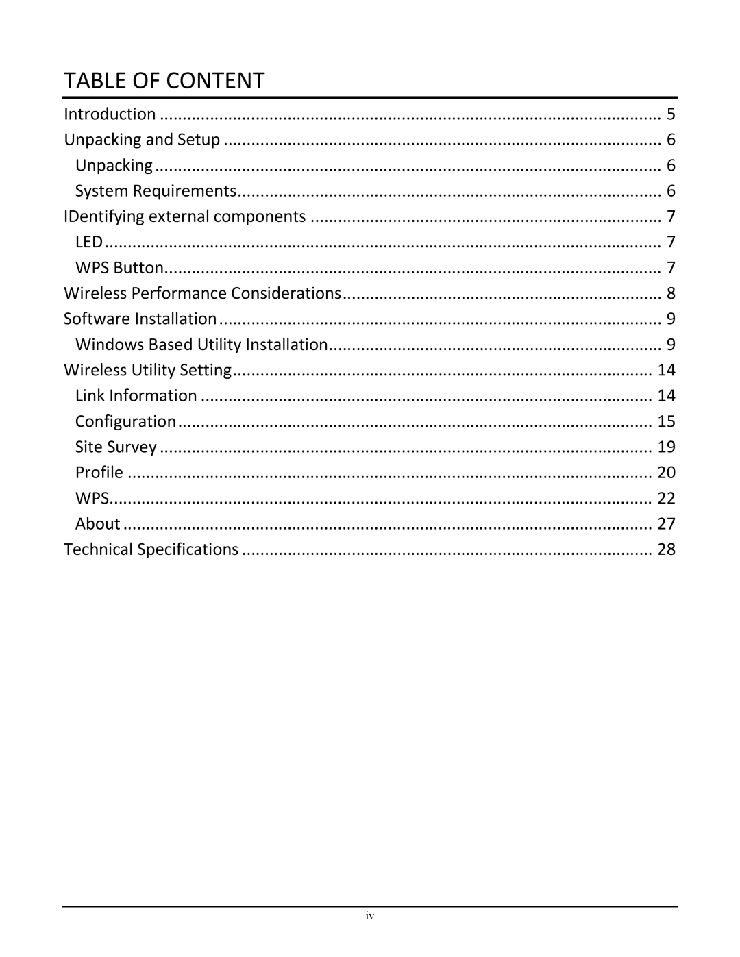 TRENDnet TEW-649UB manual Table of Content 