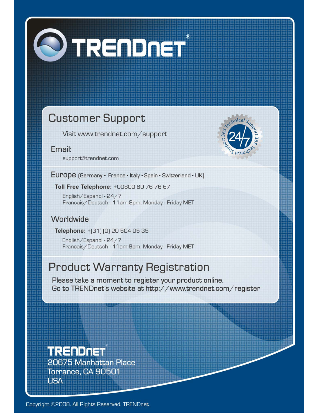 TRENDnet TEW-652BRP manual 