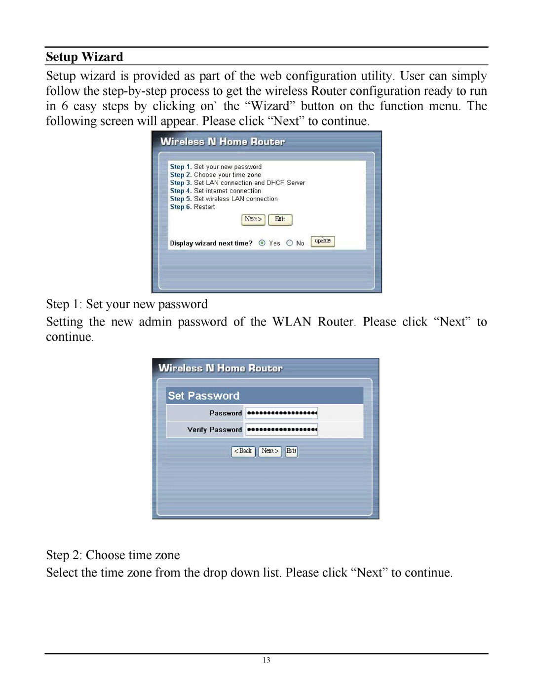 TRENDnet TEW-652BRP manual Setup Wizard 