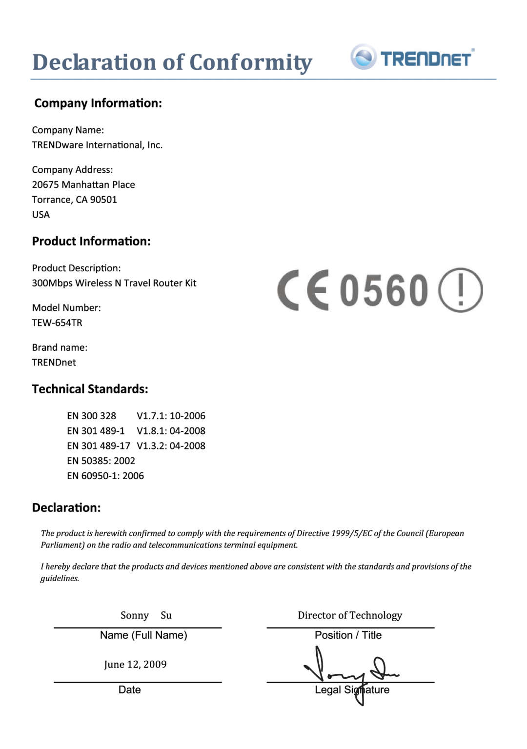 TRENDnet TEW-654TR manual 
