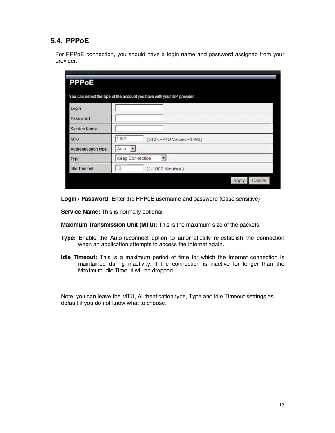 TRENDnet TEW-671BR manual PPPoE 