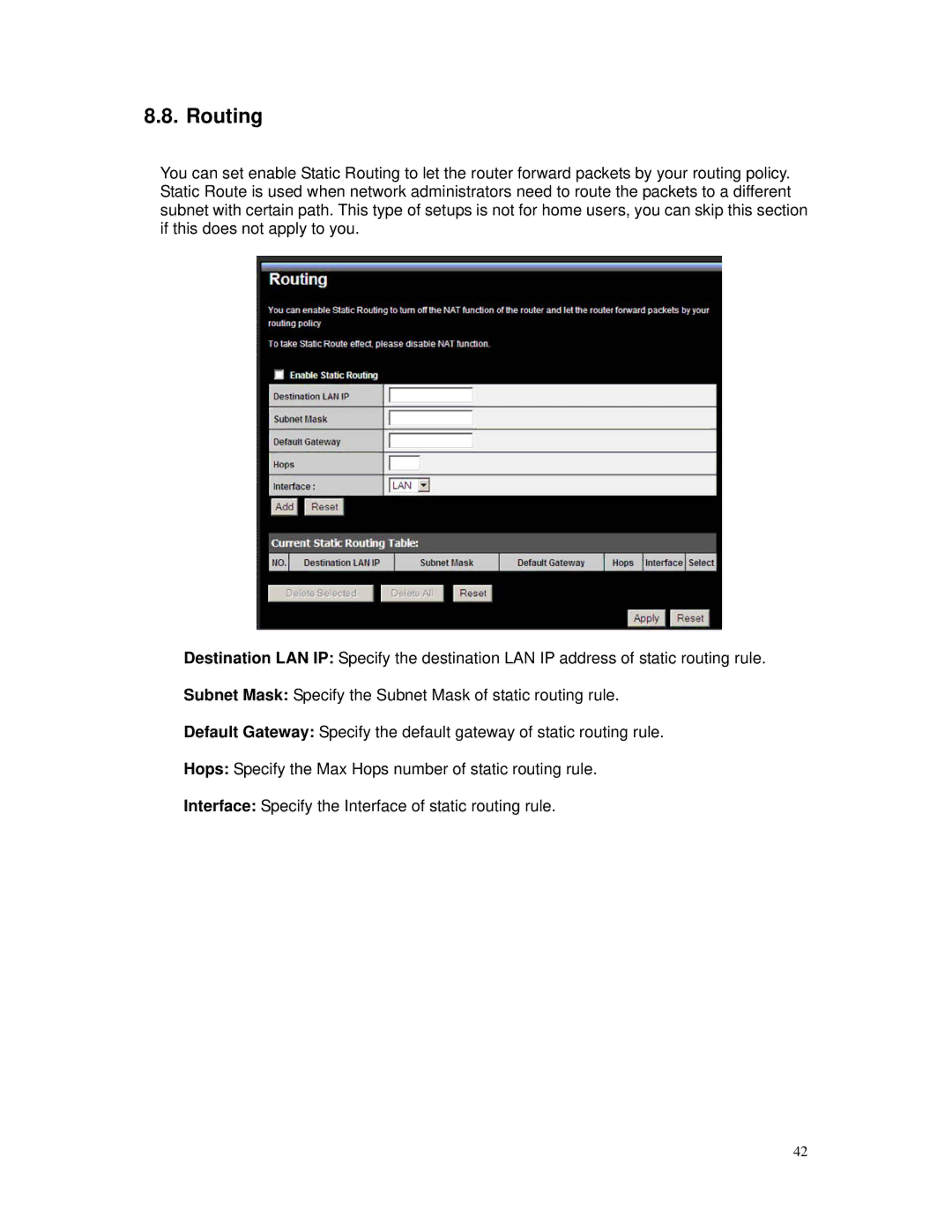 TRENDnet TEW-671BR manual Routing 