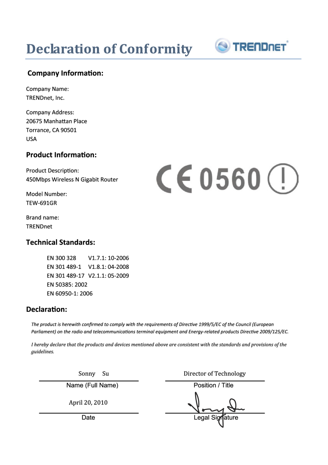 TRENDnet TRENDnet Wireless Router, TEW-691GR 1.01 manual 