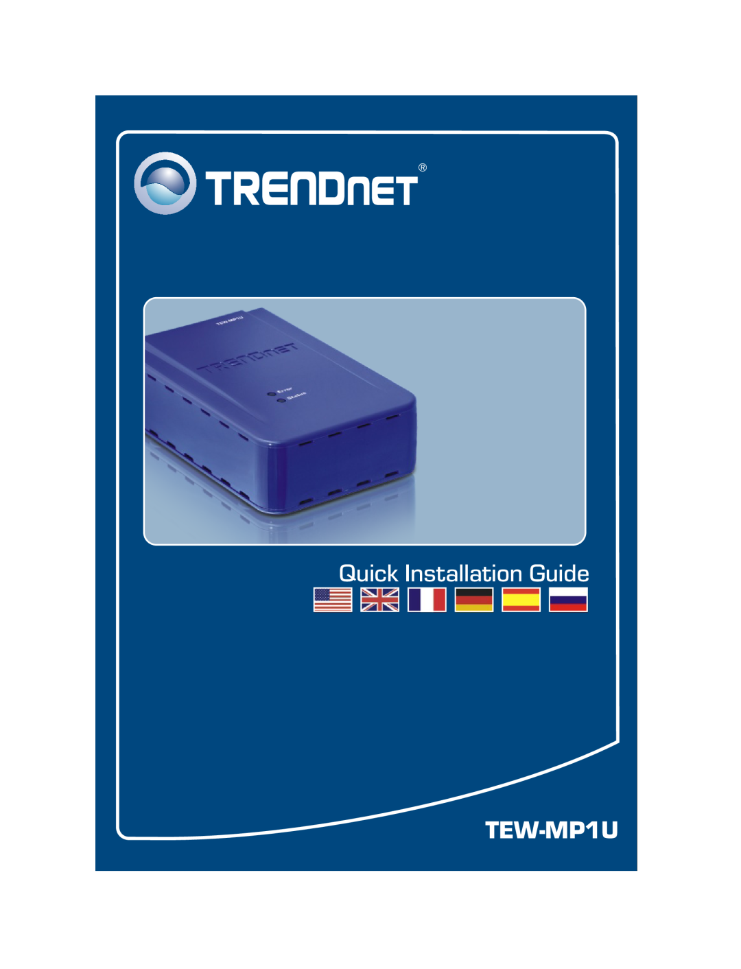 TRENDnet TEW-MP1U manual Quick Installation Guide 