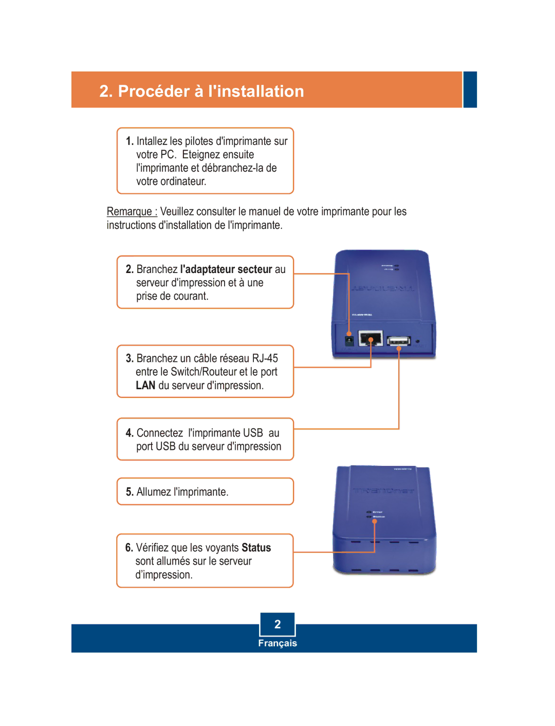 TRENDnet TEW-MP1U manual Procéder à linstallation 