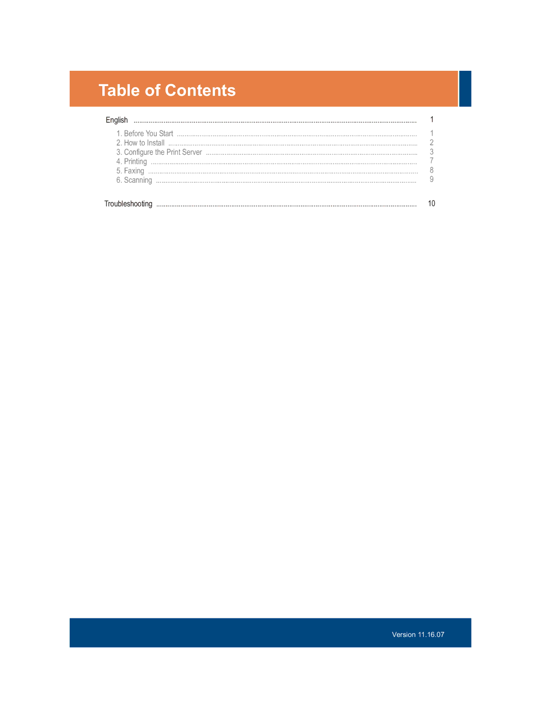 TRENDnet TEW-MP1U manual Table of Contents 