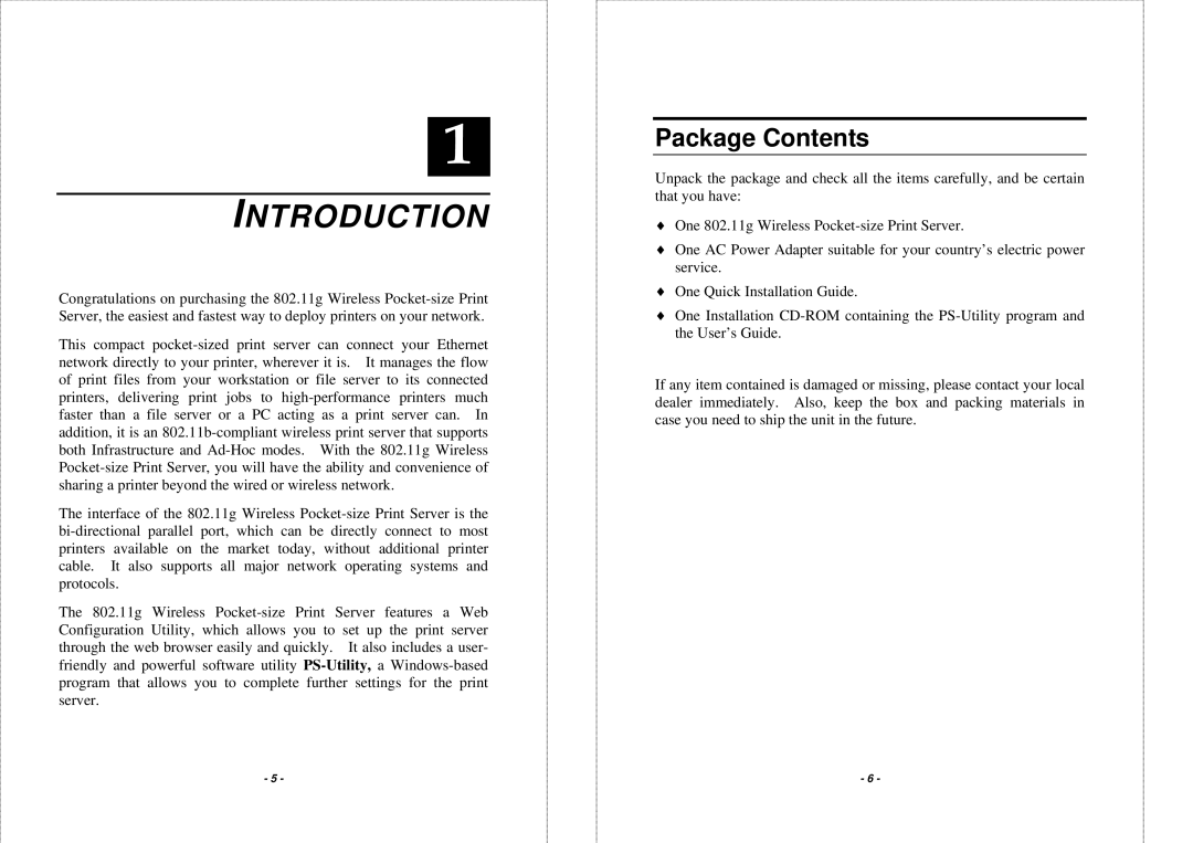 TRENDnet TEW-P1PG manual Introduction, Package Contents 