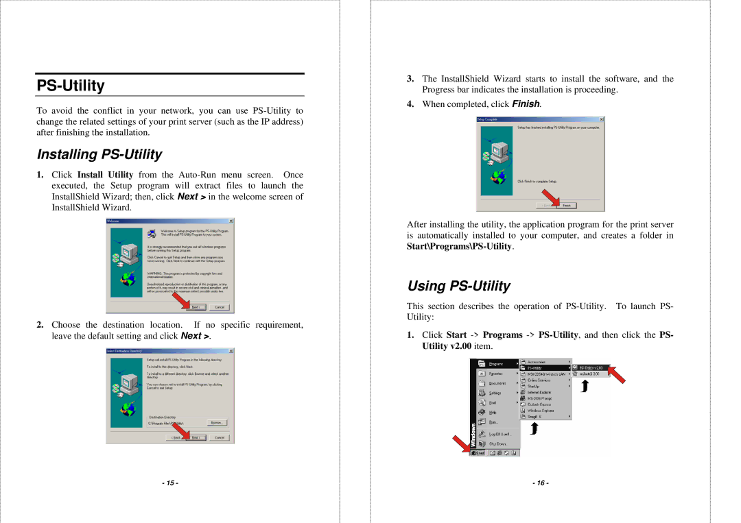 TRENDnet TEW-P1PG manual Installing PS-Utility, Using PS-Utility 