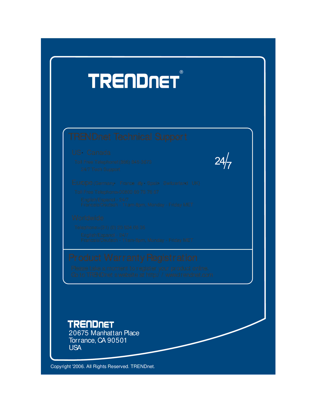 TRENDnet TEW-P1PG manual Product Warranty Registration 