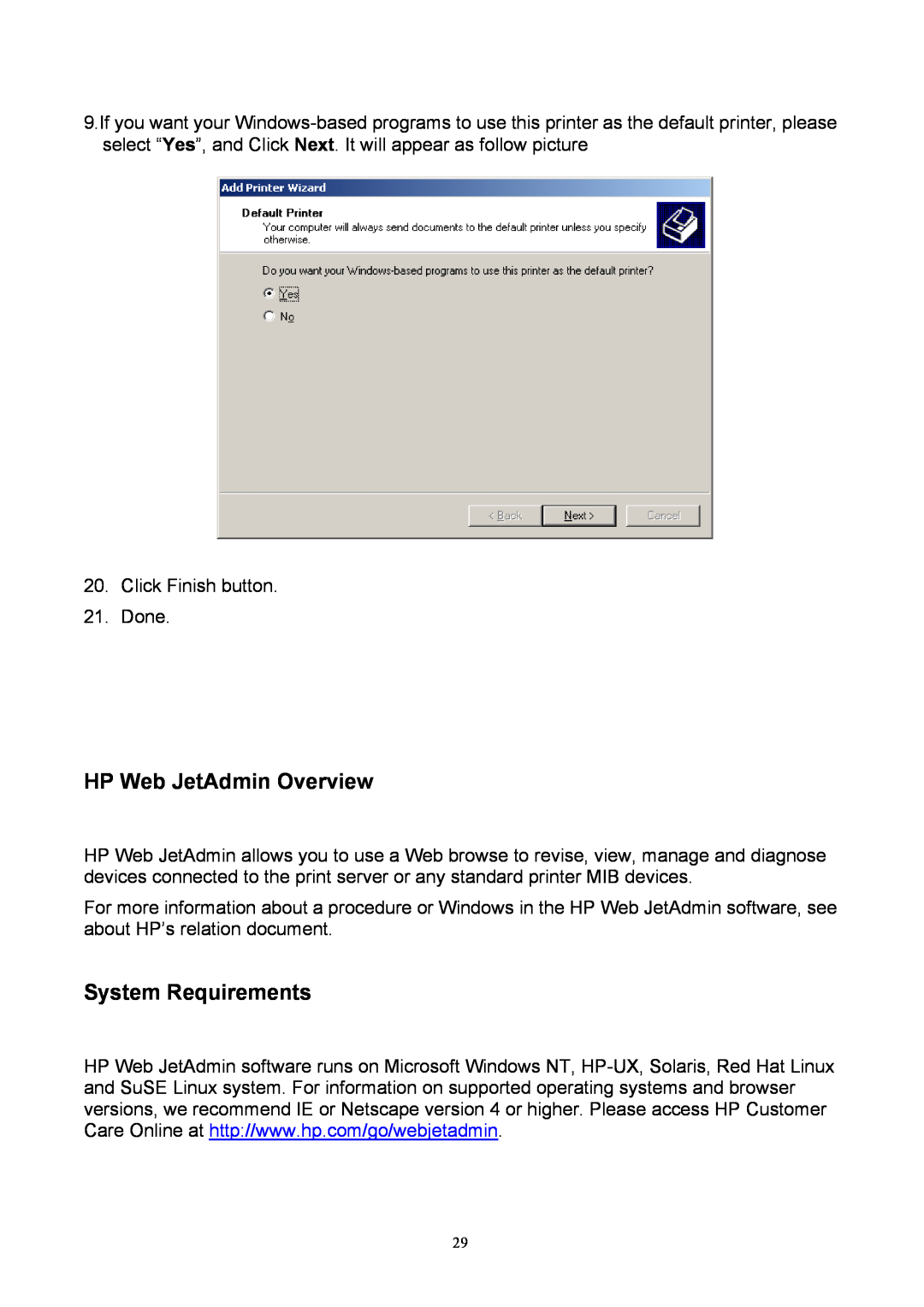 TRENDnet TEW-P1P, TEW-P1U manual HP Web JetAdmin Overview, System Requirements 