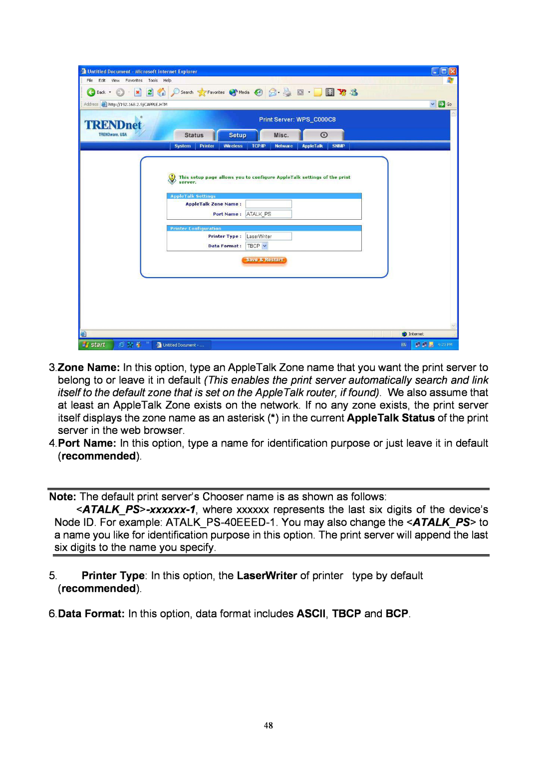 TRENDnet TEW-P1U, TEW-P1P manual recommended 