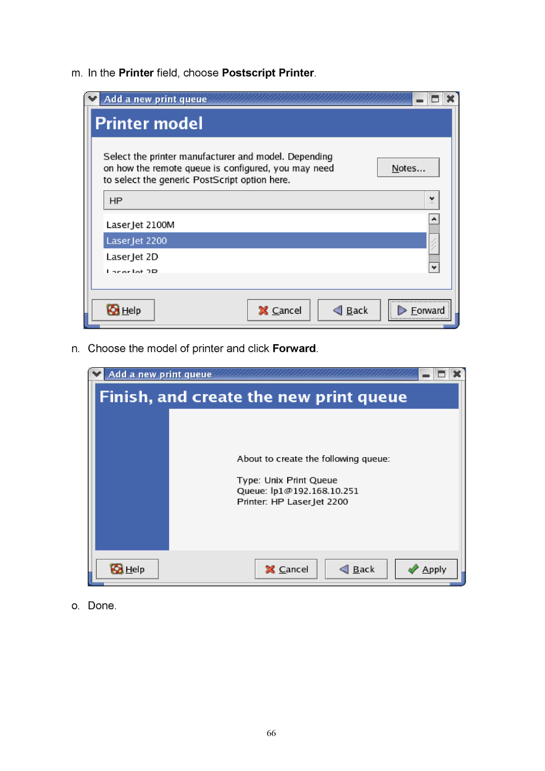 TRENDnet TEW-P1U, TEW-P1P manual Printer field, choose Postscript Printer 