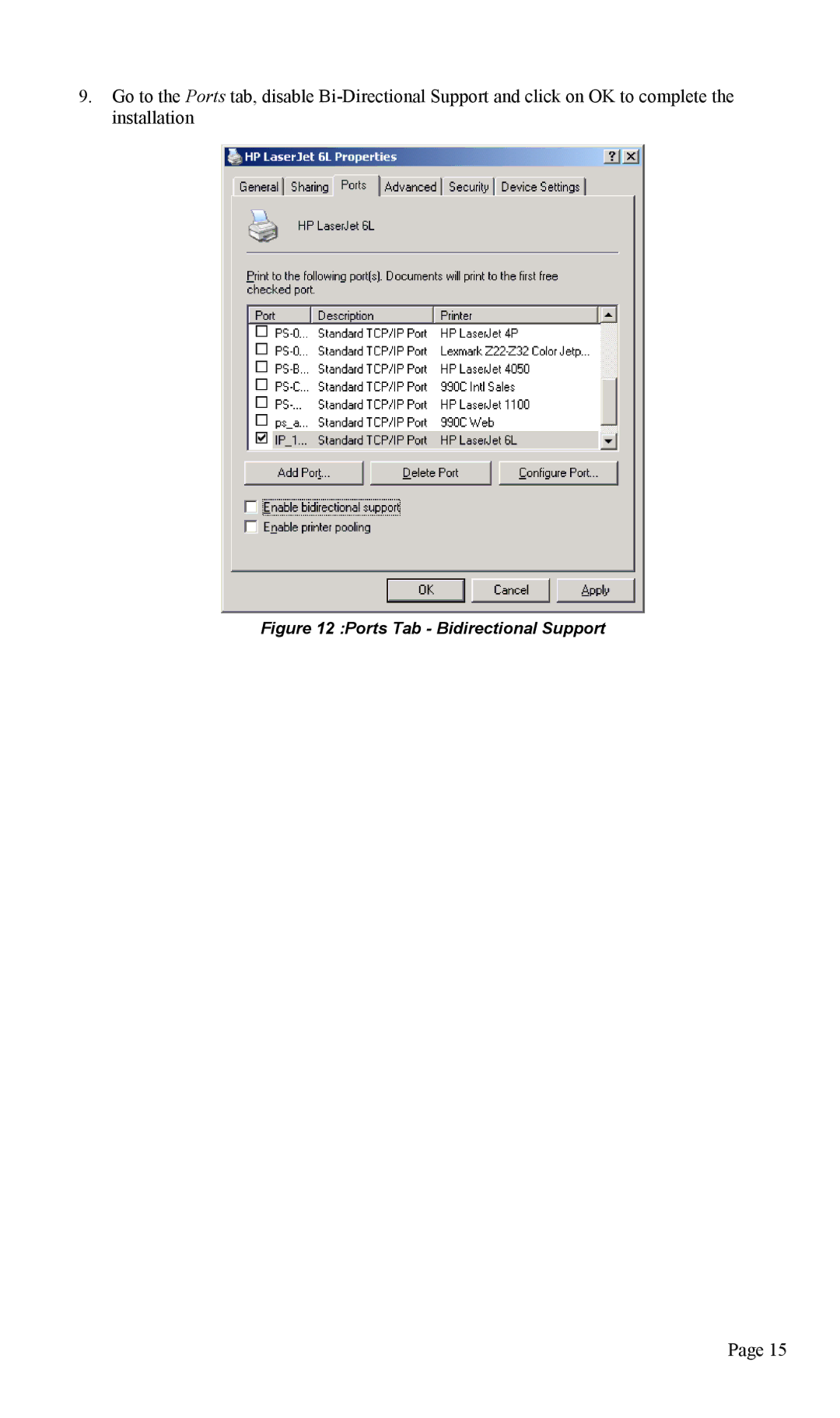 TRENDnet TEW-P1U1P manual Ports Tab Bidirectional Support 