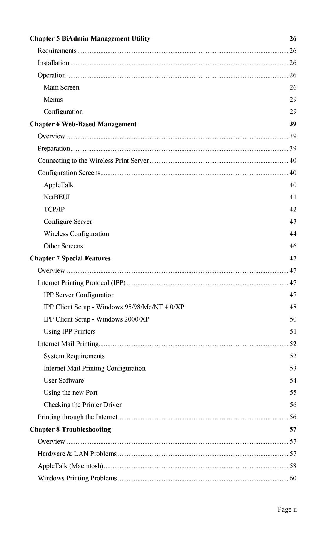 TRENDnet TEW-P1U1P manual BiAdmin Management Utility, Web-Based Management, Special Features, Troubleshooting 