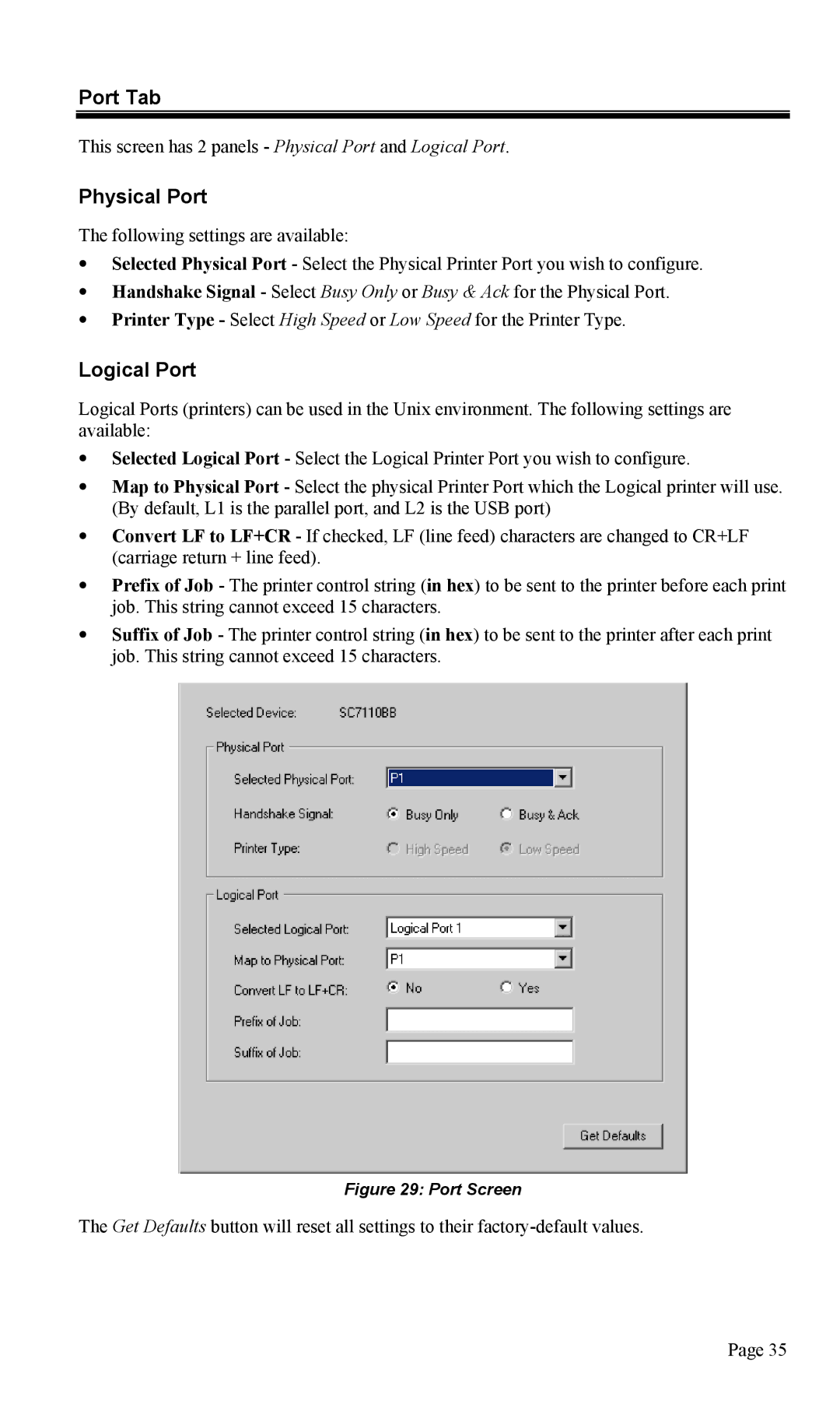 TRENDnet TEW-P1U1P manual Port Tab, Physical Port, Logical Port 