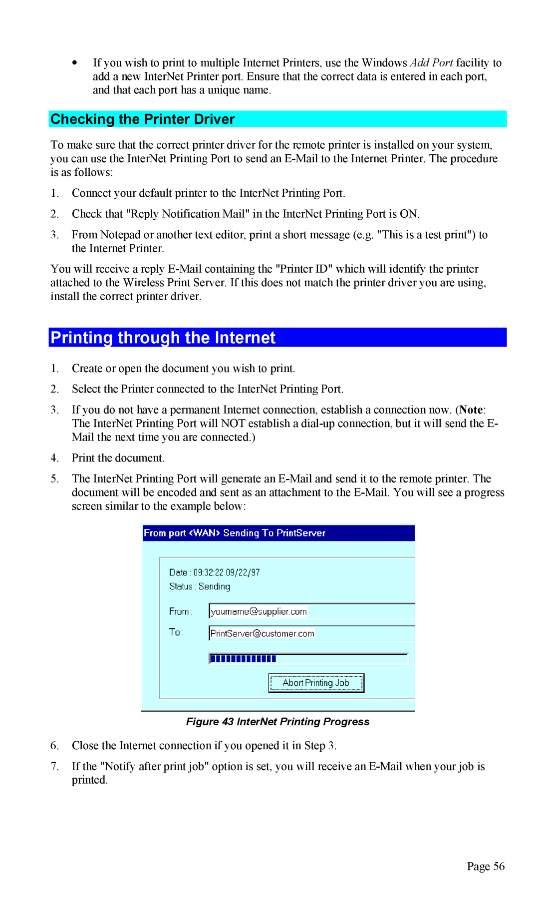 TRENDnet TEW-P1U1P manual Printing through the Internet, Checking the Printer Driver 